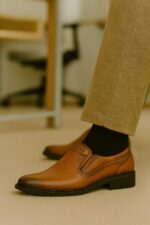 کفش مجلسی چرم طبیعی مردانه مدل هیرو بدون بند-فروشگاه تبریزپا