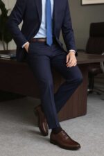 کفش مجلسی چرم طبیعی دیاموند افسری بندی - تصویر 10