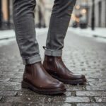 پوتین مردانه چرم طبیعی تبریز بدون بند-نیویورک-تبریزپا