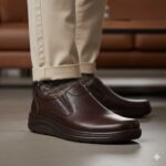 کفش آرچر بی بند مردانه چرم طبیعی-تبریزپا