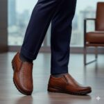 کفش فلیکس تابستانی بی بند مردانه چرم طبیعی – کفش چرمی تابستانی شبک و راحت-تبریزپا