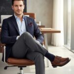 کفش مردانه مجلسی چرم طبیعی آریو بندی-تبریپا