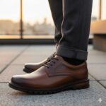 کفش روزانه چرم طبیعی فلیکس-رنگ عسلی-فروشگاه تبریزپا