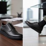 کفش پاور بندی چرم طبیعی و زیره مقاوم- رنگ مشکی-فروشگاه تبریزپا