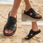 صندل دمپایی تابستانی مردانه چرم طبیعی-برلین-فروشگاه تبریزپا