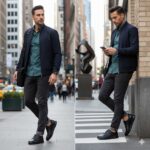 کفش اکتیو بندیمردانه چرم طبیعی و طراحی شیک- رنگ مشکی- فروشگاه تبریزپا