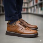 کفش واریور بندی مردانه چرم طبیعی –رنگ عسلی- محصول اسپرت فروشگاه تبریزپا