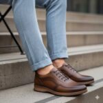 کفش لیو بندی چرم طبیعی مردانه اسپرت- رنگ عسلی- فروشگاه تبریزپا