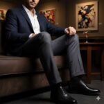 کفش نایسین بندی مردانه چرم طبیعی – رنگ مشکی - فروشگاه تبریزپا