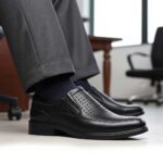 کفش چرمی تابستانی مردانه سانی-رنگ مشکی-فروشگاه تبریزپا