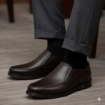 کفش آیرون مردانه چرم طبیعی - رنگ قهوه ای - محصول فروشگاه تبریزپا