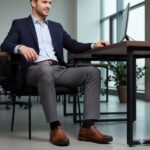 کفش آفلیکس بی بند چرم طبیعی - رنگ عسلی - فروشگاه تبریزپا