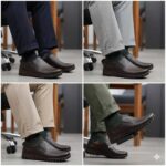 کفش آفلیکس بی بند چرم طبیعی - رنگ قهوه ای - فروشگاه تبریزپا