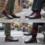 کفش آفلیکس بی بند چرم طبیعی - رنگ قهوه ای - فروشگاه تبریزپا