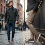 کفش انرژی نابوک بندی مردانه چرم طبیعی اسپرت – رنگ قهوه ای - فروشگاه تبریزپا