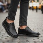 کفش کلارک اوشن بی بند چرم طبیعی – رنگ مشکی - محصول فروشگاه تبریزپا