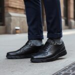 کفش اسپرت انرژی بندی مردانه چرم طبیعی -رنگ مشکی – فروشگاه تبریزپا