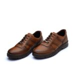 کفش اکتیو بندیمردانه چرم طبیعی و طراحی شیک- رنگ عسلی- فروشگاه تبریزپا