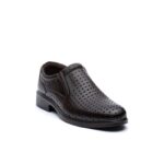 کفش چرمی تابستانی مردانه نمای جلو-تبریزپا