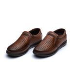 کفش مانا بدون بند مردانه تابستانی چرم طبیعی-محصول فروشگاه تبریزپا