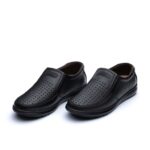 کفش مانا بدون بند مردانه تابستانی چرم طبیعی-محصول فروشگاه تبریزپا