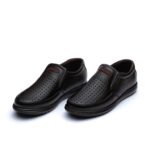 کفش مانا بدون بند مردانه تابستانی چرم طبیعی-محصول فروشگاه تبریزپا