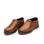 کفش استیل بی بند مردانه با رویه چرم طبیعی و طراحی-تبریزپا