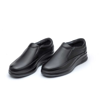 کفش استیل بی بند مردانه با رویه چرم طبیعی و طراحی-تبریزپا