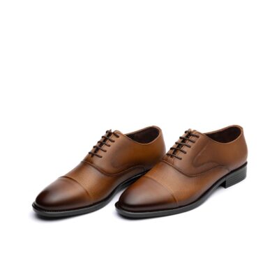 کفش مجلسی چرم طبیعی دیاموند بندی- رنگ عسلی- فروشگاه تبریزپا