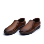 کفش آوا زیگزال بی بند مردانه با رویه چرم طبیعی و طراحی شیک، مناسب استفاده روزمره- فروشگاه تبریزپا