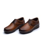 کفش روزانه چرم طبیعی فلیکس-رنگ عسلی-فروشگاه تبریزپا