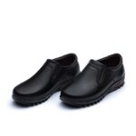 کفش آفلیکس بی بند چرم طبیعی - رنگ مشکی - فروشگاه تبریزپا